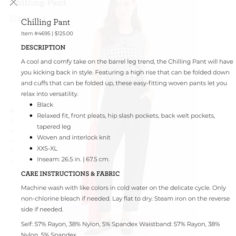 Cabi Chilling Pant - NWOT - Picture 2 of 5